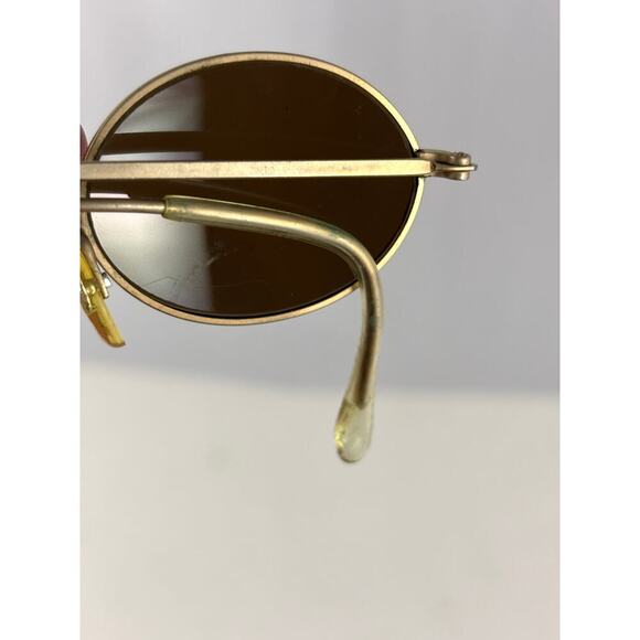 Vintage 1990s Round Children Sunglasses Gold - Picture 10 of 15